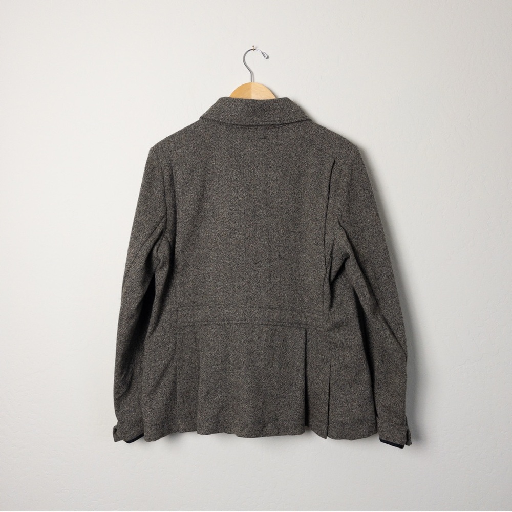 Rag & Bone Wool Blend Grey Brown Tweed Military Blazer Jacket Size 10 - Picture 2 of 6